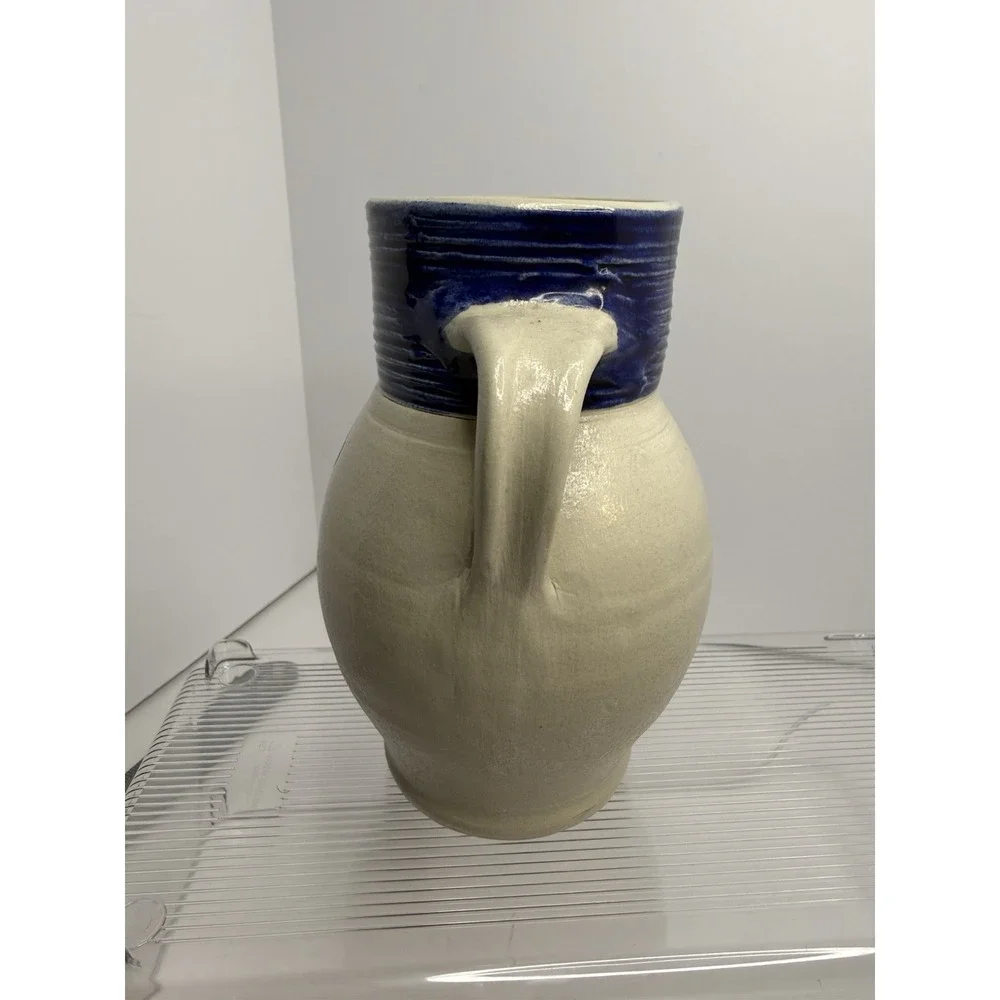 Williamsburg Pottery Cobalt Blue Hand-‎ Thrown Pitcher